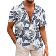 thumbnail image 1 of COOFANDY Men Linen Aloha Shirts Button Up Lightweight Beach Wear Wedding T Shirts, 1 of 6