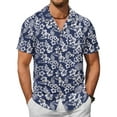 thumbnail image 1 of COOFANDY Men Linen Aloha Shirts Button Up Lightweight Beach Wear Wedding T Shirts, 1 of 6