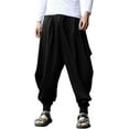 thumbnail image 1 of COOFANDY Men Linen Baggy Harem Pant Hippie Pants Cotton Yoga Casual Drop Crotch Trouser Summer Beach Pants, 1 of 8