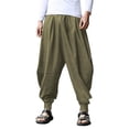 thumbnail image 1 of COOFANDY Men's Linen Baggy Cotton Harem Pant Fashion Hip Pop Hippy Trouser, 1 of 9
