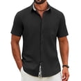 thumbnail image 1 of COOFANDY Men Linen Shirt Lightweight Beach Shirt Button Up Shirts for Men Summer Beach Outfit, 1 of 6