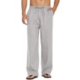 thumbnail image 1 of COOFANDY Men's Linen Casual Pants Summer Spring Beach Jog Elastic Waist Trousers, 1 of 10