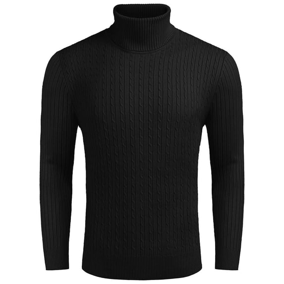 COOFANDY Men Mock Turtleneck Sweater Regular Fit Long Sleeve Sweater Pullover Sweaters
