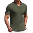 thumbnail image 1 of COOFANDY Men' Muscle V Neck Polo Shirts Slim Fit Short Sleeve Golf T-Shirts Ribbed Knit Soft Tees, 1 of 6