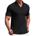 thumbnail image 1 of COOFANDY Men' Muscle V Neck Polo Shirts Slim Fit Short Sleeve Golf T-Shirts Ribbed Knit Soft Tees, 1 of 6