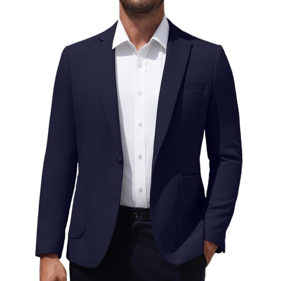 COOFANDY Men Suit Jacket Lightweight Sport Coat Casual One Button Blazer Breathable Sportcoat