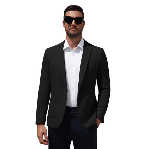 COOFANDY Men Suit Jacket Lightweight Sport Coat Casual One Button Blazer Breathable Sportcoat