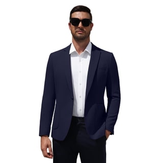 COOFANDY Men Suit Jacket Lightweight Sport Coat Casual One Button Blazer Breathable Sportcoat