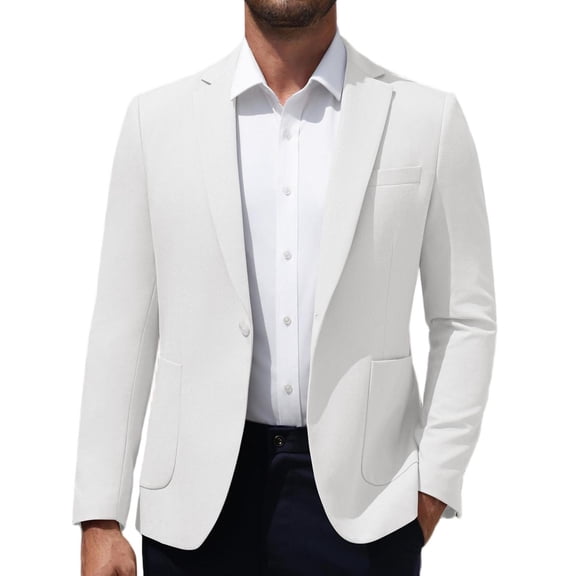 COOFANDY Men Suit Jacket Lightweight Sport Coat Casual One Button Blazer Breathable Sportcoat