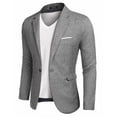 thumbnail image 1 of COOFANDY Men Suit Jacket Linen Slim Fit Sport Coat Business Fashion Daily Blazer, 1 of 6