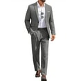 thumbnail image 1 of COOFANDY Mens Suits Slim Fit 2 Piece Set One Button Notch Lapel Blazer Jacket Dress Pants, 1 of 10