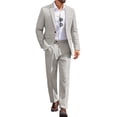 thumbnail image 1 of COOFANDY Mens Casual Suits 2 Piece Set One Button Dress Suits for Graduation Wedding Business, 1 of 7