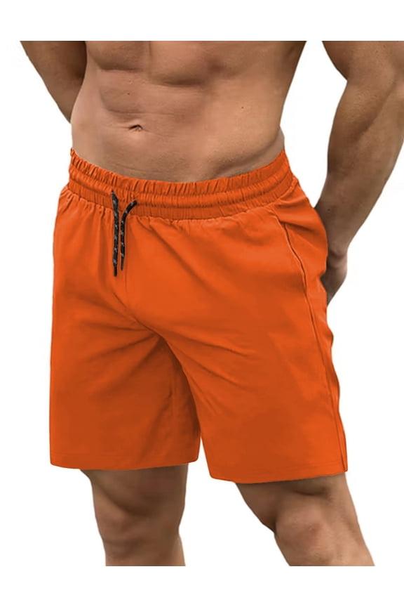 Men Swimming Trunk Quick Dry Compression Liner 2 in 1 Swim Shorts with Pockets Swimwear Bathing Suit Short