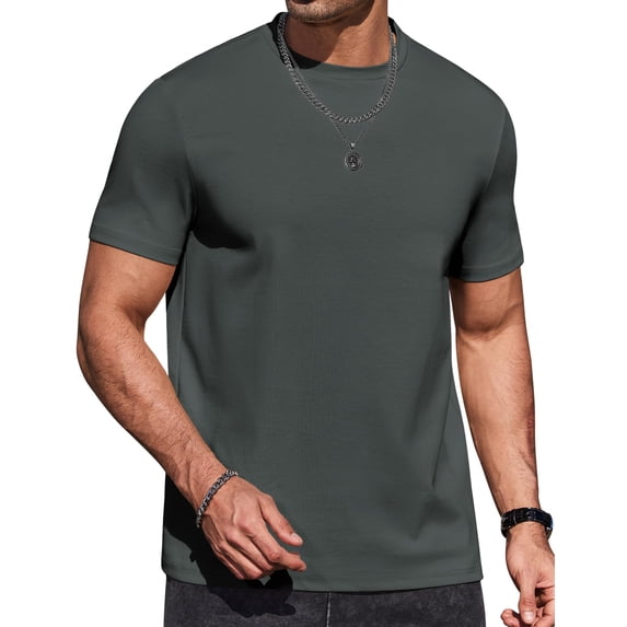 COOFANDY Men T Shirts Short Sleeve Muscle Workout T Shirt Summer Cotton Classics Undershirts