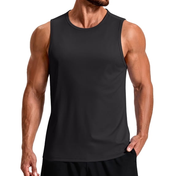 COOFANDY Men' Tank Tops Quick Dry Workout Muscle Sleeveless Shirt Summer Gym Athletic Sun Protection UPF 50+ Beach T-Shirts