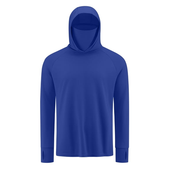 COOFANDY Men UPF 50+ Fishing Shirt Quick Dry UV Sun Protection Hoodies Long Sleeve Rash Guard for Hiking Outdoor Working Swim