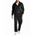 thumbnail image 1 of COOFANDY Men'sVelour Tracksuit Mock Neck Jacket Gym Clothes for Men Workout Set Mens Athletic Sweatpants, 1 of 7