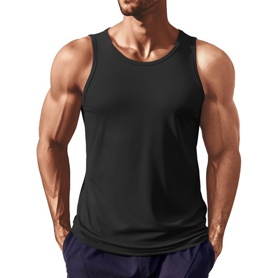 COOFANDY Men' Workout Tank Tops UPF 100+ Sleeveless Gym Muscle Shirts Quick Dry Bodybuilding Tanks for Swim Beach