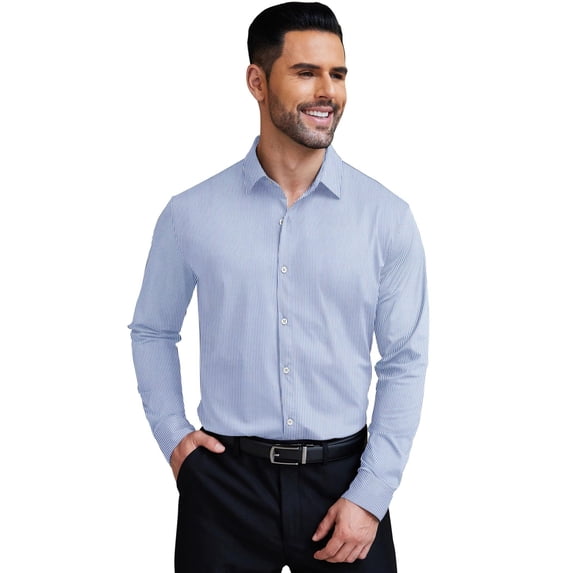 COOFANDY Men Wrinkle Free Dress Shirts Casual Button Down Shirt Long Sleeve Formal Shirt