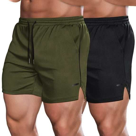 COOFANDY Men's Athletic Shorts 5 Inch Quick Dry Gym Workout Shorts Mesh Sports Running Exercise Shorts with Pockets