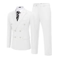 thumbnail image 1 of COOFANDY Men's 2 Piece Double Breasted Suits Slim Fit Tuxedo Jacket and Dress Pants Set for Wedding Business Prom, 1 of 6