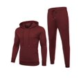 thumbnail image 1 of Coshow Men's 2 Piece Hoodie Sportswear Long Sleeve Casual Set Jogger Sports Set, 1 of 5