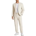 thumbnail image 1 of COOFANDY Men's 2 Piece Linen Suits Set Regular Fit Casual Linen Lightweight Suit Summer Beach Wedding, 1 of 5