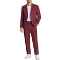 thumbnail image 1 of COOFANDY Men's 2 Piece Linen Suits Set Regular Fit Casual Linen Lightweight Suit Summer Beach Wedding, 1 of 5