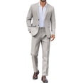 thumbnail image 1 of COOFANDY Men's 2 Piece Suit Slim Fit Suits for Men Two Button Blazer Formal Business Jacket Suit for Wedding Prom Dinner, 1 of 5