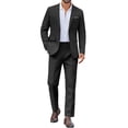 thumbnail image 1 of COOFANDY Men's 2 Piece Suit Slim Fit Suits for Men Two Button Blazer Formal Business Jacket Suit for Wedding Prom Dinner, 1 of 6