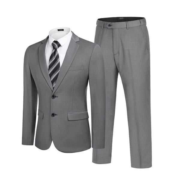 COOFANDY Men's 2 Piece Suits Classic Fit 2 Button Dress Suits Tuxedo Jacket Blazer Suit for Wedding Dinner Prom