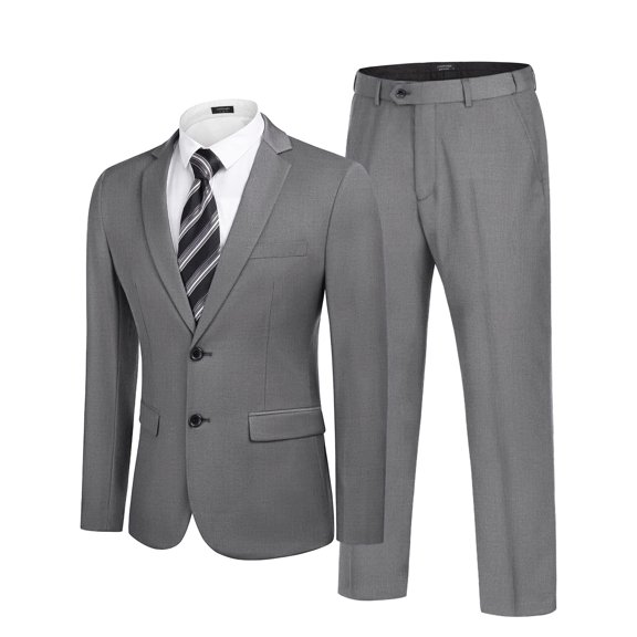 COOFANDY Men's 2 Piece Suits Classic Fit 2 Button Dress Suits Tuxedo Jacket Blazer Suit for Wedding Dinner Prom