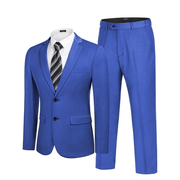 COOFANDY Men's 2 Piece Suits Classic Fit 2 Button Dress Suits Tuxedo Jacket Blazer Suit for Wedding Dinner Prom
