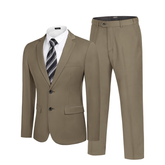 COOFANDY Men's 2 Piece Suits Classic Fit 2 Button Dress Suits Tuxedo Jacket Blazer for Wedding Business Dinner Prom