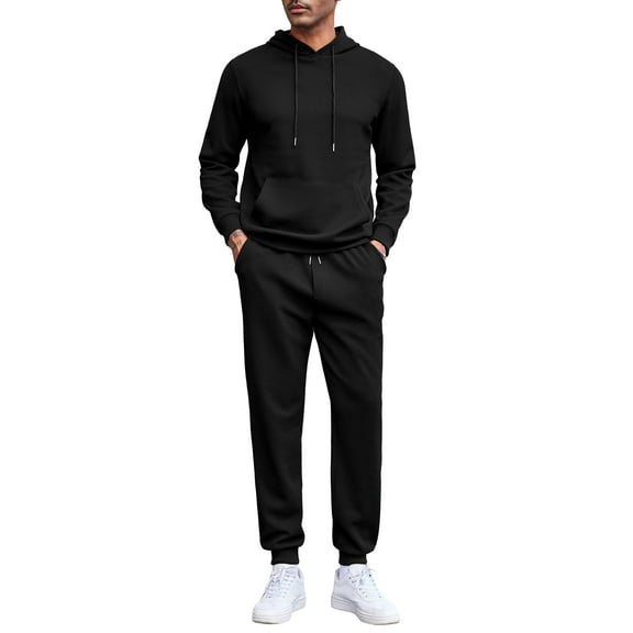 COOFANDY Men's Tracksuits 2 Pieces Waffle Hoodies Sweatsuit Sets Sports Jogging Suit Set