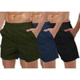 thumbnail image 1 of COOFANDY Men's 3 Pack Workout Gym Shorts Mesh Athletic Shorts Lightweight Bodybuilding Training Short Pants with Pockets Pat4 XS, 1 of 5