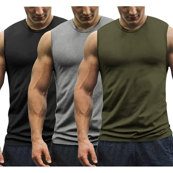 COOFANDY Mens Tank Tops 3 PackSleeveless Shirts for Men's FitnessQuick Dry Gym Tank Top for Men