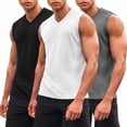 thumbnail image 1 of COOFANDY Mens Gym Workout Tank Tops Sleeveless V Neck T Shirts 3 Pack Muscle Basketball Tee Shirt, 1 of 10
