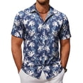 thumbnail image 1 of COOFANDY Men's Beach Shirts Short Sleeve Button Up Floral Summer Hawaiian Shirts for Men, 1 of 6