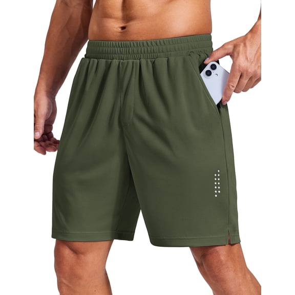 COOFANDY Mens 7" Athletic Shorts Gym Workout Shorts Bodybuilding Training Sports Shorts with Zipper Pocket