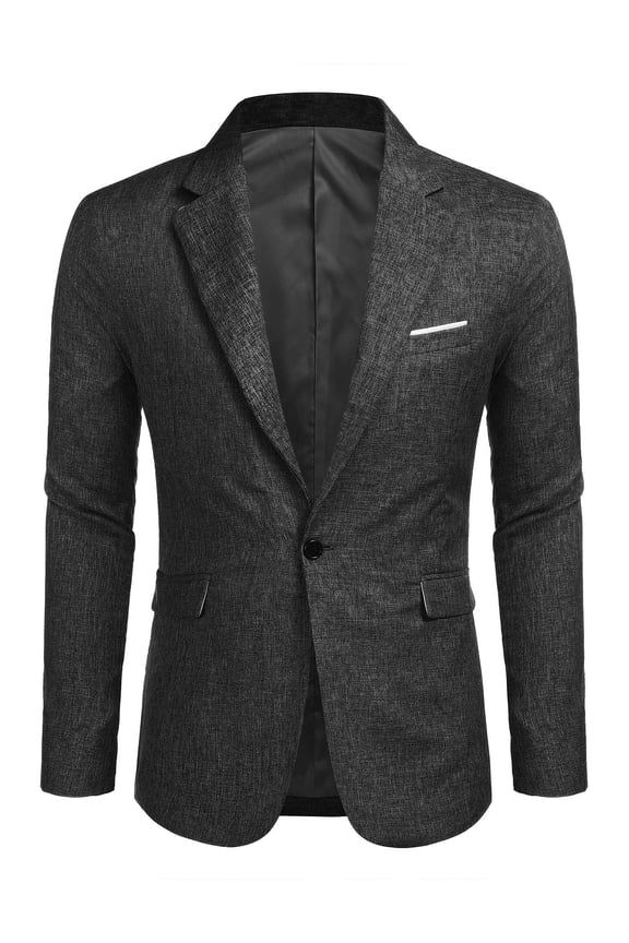 Men's Blazer Casual Sport Coats Slim Fit One Button Suit Jacket Lightweight Sports Jacket