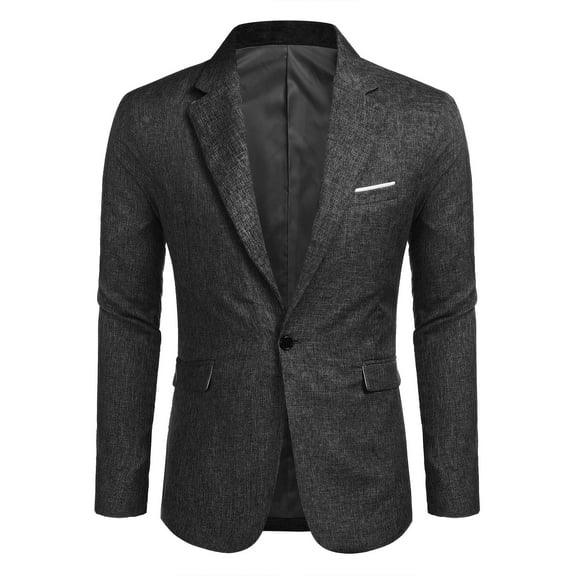COOFANDY Casual Slim Fit One Button, Blazer & Sport Coat & Suit Jacket, Men's