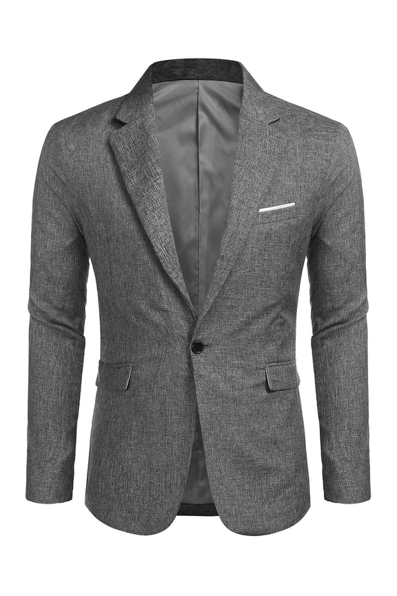 Men's Blazer Casual Sport Coats Slim Fit One Button Suit Jacket Lightweight Sports Jacket