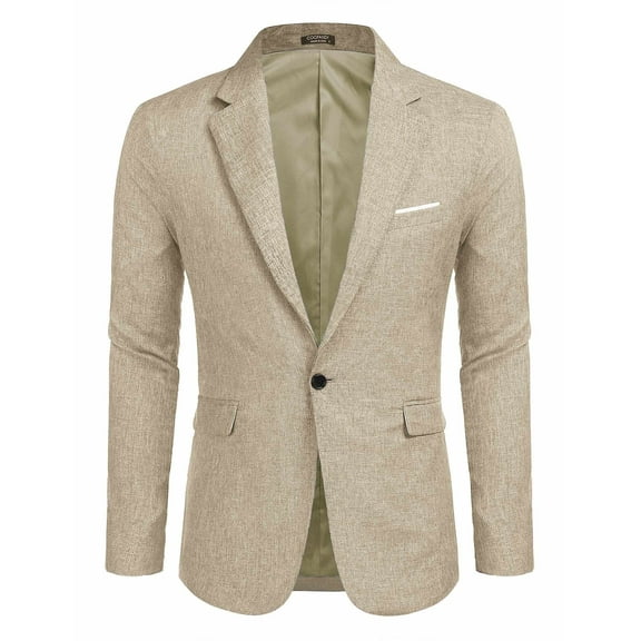 COOFANDY Casual Slim Fit One Button, Blazer & Sport Coat & Suit Jacket, Men's