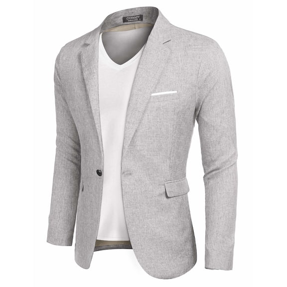 COOFANDY Men's Blazer Casual Sport Coats Slim Fit One Button Suit Jacket Lightweight Sports Jacket