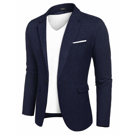 COOFANDY Men's Blazer Casual Sport Coats Slim Fit One Button Suit Jacket Lightweight Sports Jacket