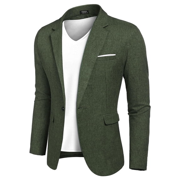 COOFANDY Men's Blazer Casual Sport Coats Slim Fit One Button Suit Jacket Lightweight Sports Jacket