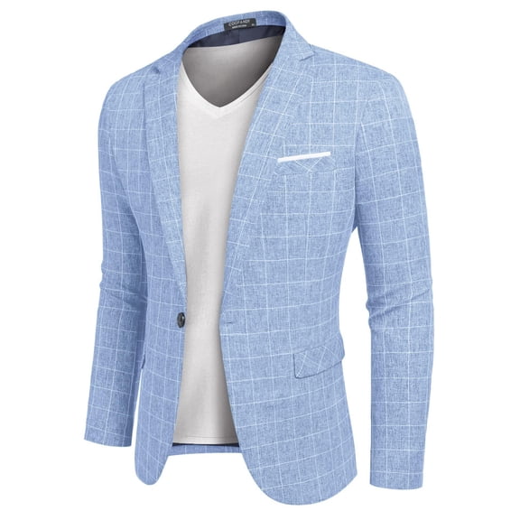COOFANDY Men's Blazer Casual Sport Coats Slim Fit One Button Suit Jacket Lightweight Sports Jacket