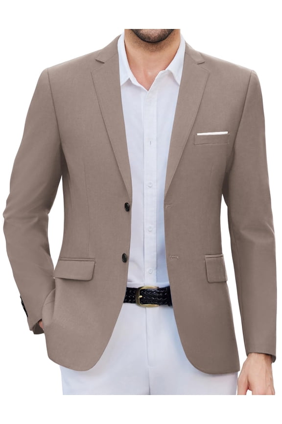 Men's Blazer Jacket Lightweight Two Button Blazer for Casual Business Party