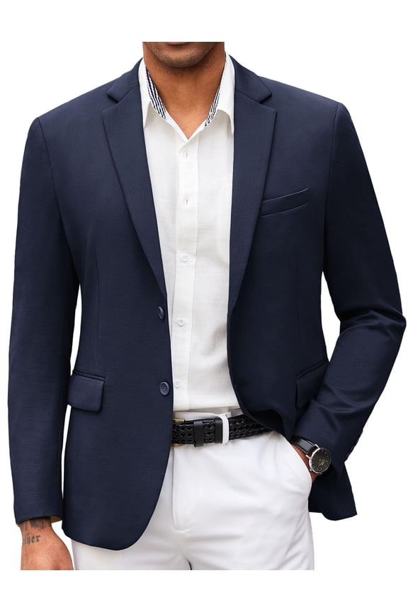 Men's Blazer Casual Sport Coats Slim Fit Lightweight Two Button Suit Jacket